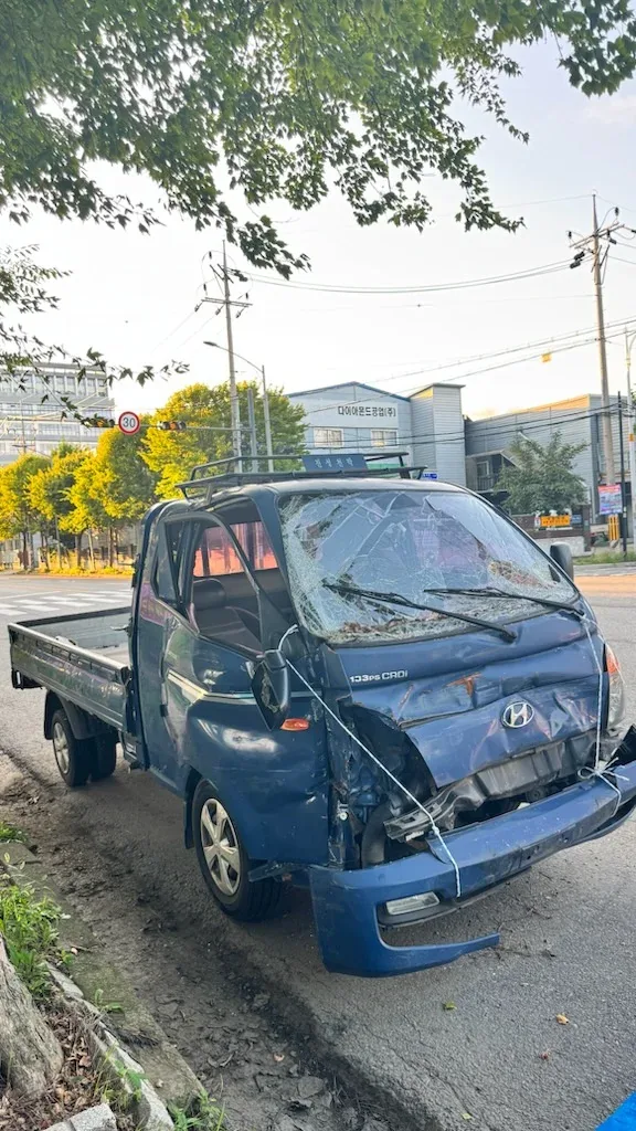 전면 파손 화물차 매입 사례